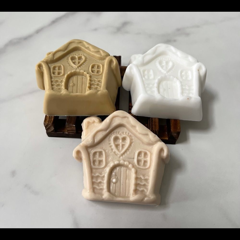 Gingerbread houses- soap bars- Handmade natural Shea butter soap